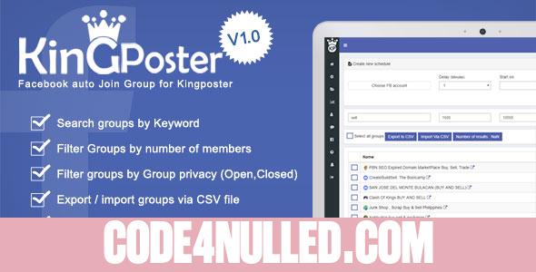 Facebook Auto join groups v1.0.1 - Module for Kingposter
