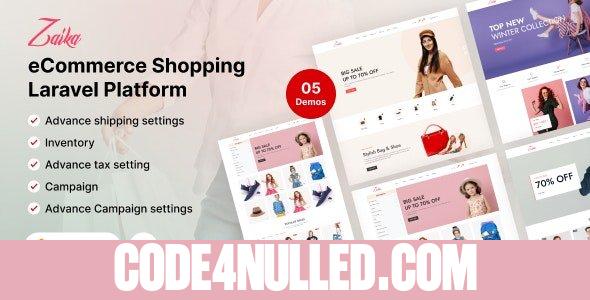 Zaika eCommerce CMS v2.1.0 - Laravel eCommerce Shopping Platform