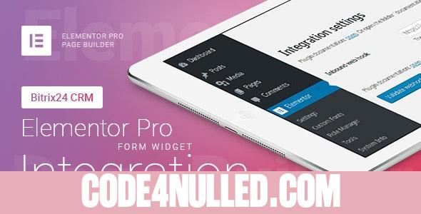 Elementor Pro Form Widget - Bitrix24 CRM - Integration v1.6.0
