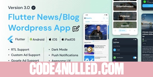 NewsPro v3.2 - Blog/News/Article App For Wordpress