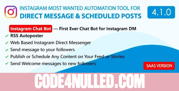 DM Pilot v4.1.0 - Instagram Chat Bot, Web Direct Messenger & Scheduled Posts - nulled