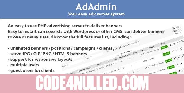 AdAdmin v3.80 - Easy adv server (adversting platform)