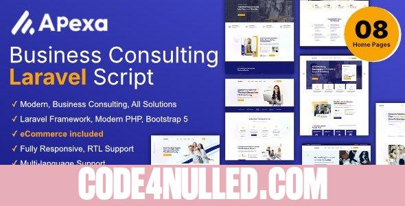 Apexa v1.4.0 - Multi-Purpose Business Consulting Laravel Script - nulled