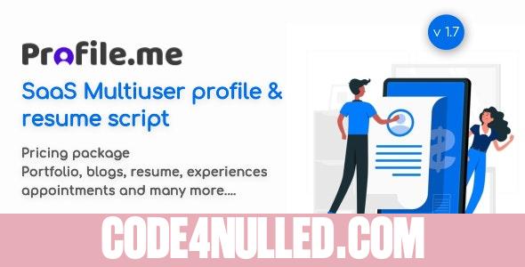 Profile.me v7.1 - Saas Multiuser Profile & Resume Script - nulled