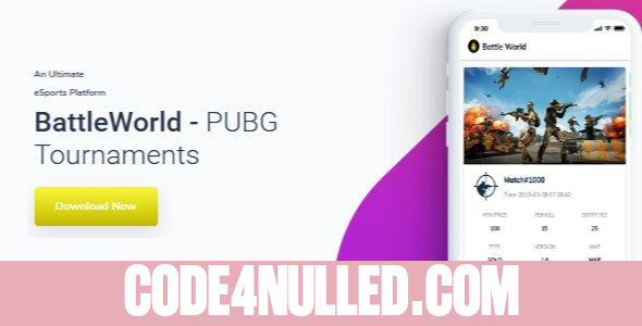 BattleWorld v4.0 - PUBG Tournament App Source Code with Admin Panel