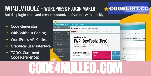 iWP-DevToolz (Pro) - WordPress Plugin Maker + Code Generator v2.0