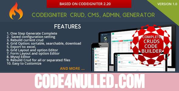Codeigniter CMS - CRUD Builder - Administrator