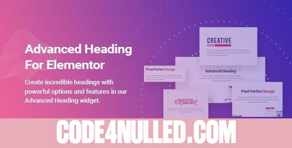 Advanced Heading and Animated Text for Elementor v1.0