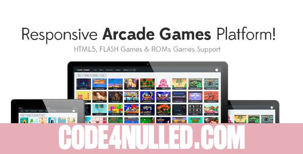 Responsive HTML5, Flash Games & ROMs Games Platform - Arcade Game Script v1.2.1