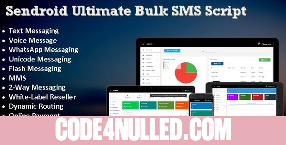 Sendroid v4.0 - Ultimate Bulk SMS, WhatsApp and Voice Messaging Script with White-Label Reseller System