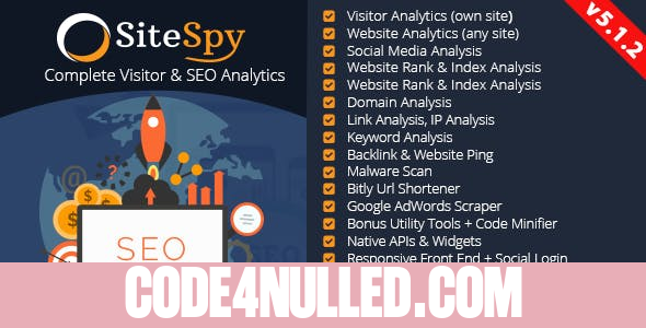 SiteSpy v5.1.2 - The Most Complete Visitor Analytics & SEO Tools - nulled