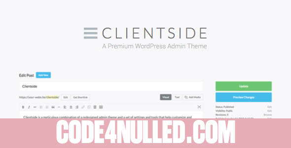 Clientside v1.13.2 - WordPress Admin Theme