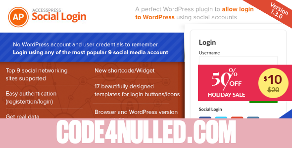 AccessPress Social Login v1.3.5