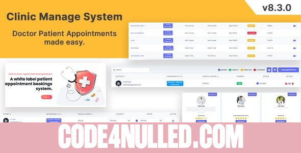 Clinic Management System v8.3.0 - Doctor Patient Appointment Management System Laravel