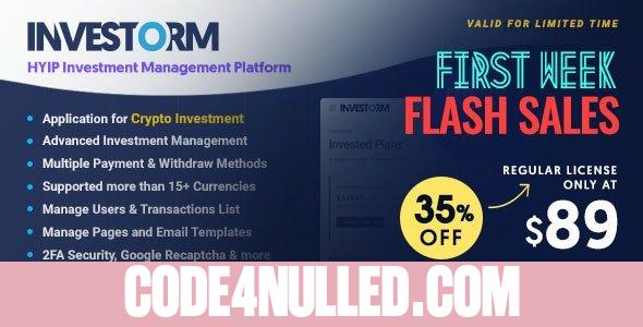 Investorm v1.1.0 - Advanced HYIP Investment Management Platform - nulled