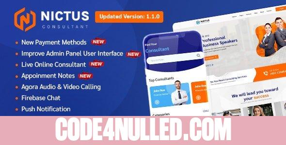 Nictus Consultation v1.1.0 - Complete online appointment booking solution with flutter mobile app & laravel