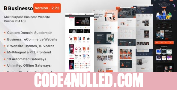 Businesso 2.23 - Business Website SAAS (Multitenancy) - nulled