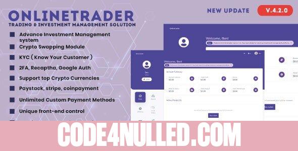 OnlineTrader v4.2.0 - Trading and investment management system - nulled