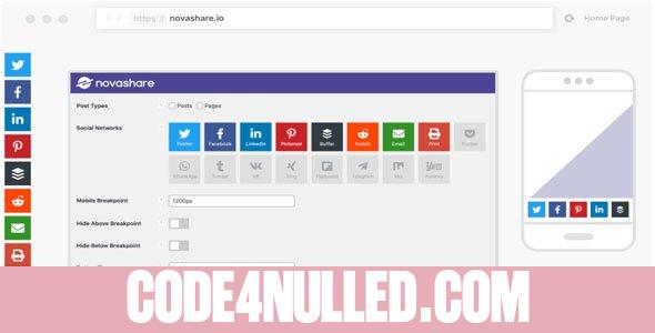 Novashare v1.3.4 - WordPress Social Sharing Plugin