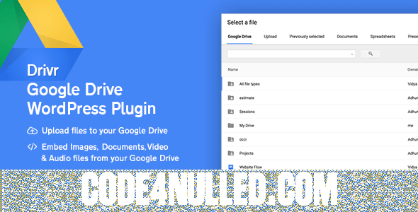 Drivr v1.0 - Google Drive Plugin for WordPress