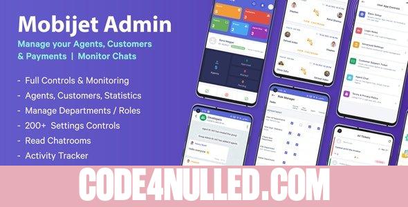 Mobijet ADMIN v1.0.15 - Manage & Monitor Agents, Customer & Payments | Android & iOS Flutter app