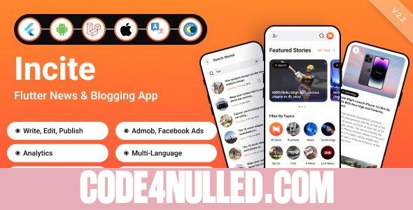 Incite v2.7.1 - Short News App & Web, Blog App with Laravel Admin Panel for Android & iOS