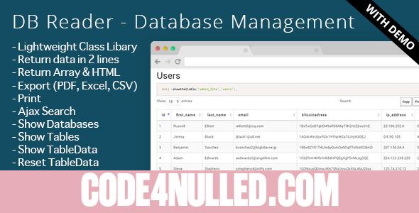 DB Reader - Database Management