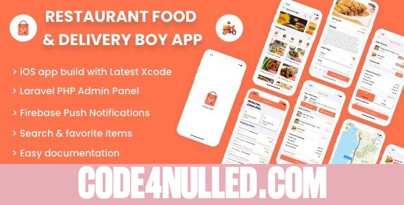 Single restaurant iOS food ordering app with Delivery Boy and Admin Panel v2.0