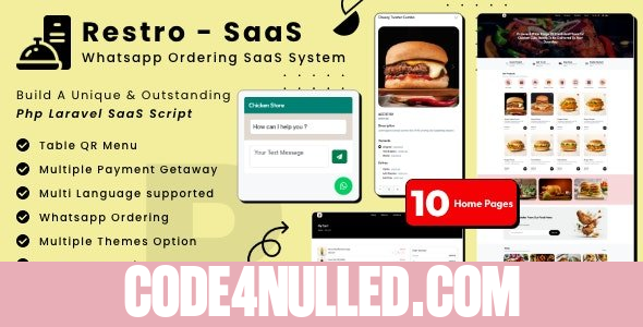 Restro SaaS v3.7 - Multi Restaurant Online WhatsApp Food Ordering System SaaS - nulled