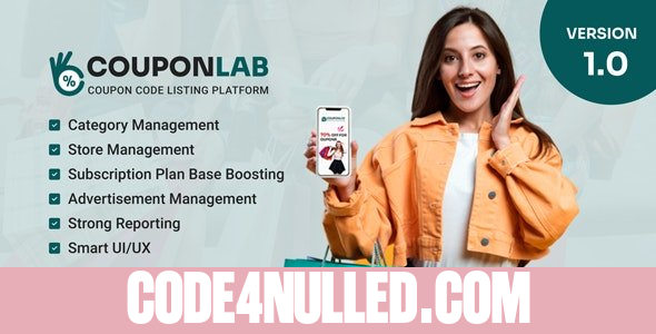 CouponLab v1.0 - Coupon Code Listing Platform - nulled