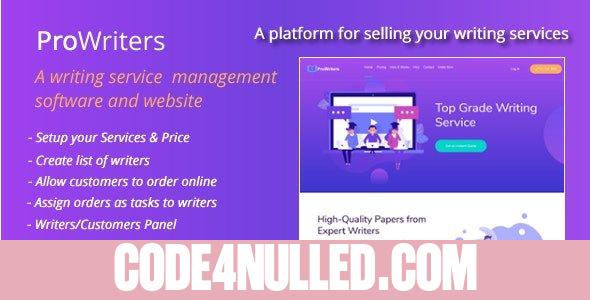 ProWriters v1.5 - Sell writing services online