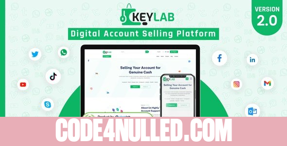 KeyLab v2.0 - Digital Account Selling Platform - nulled