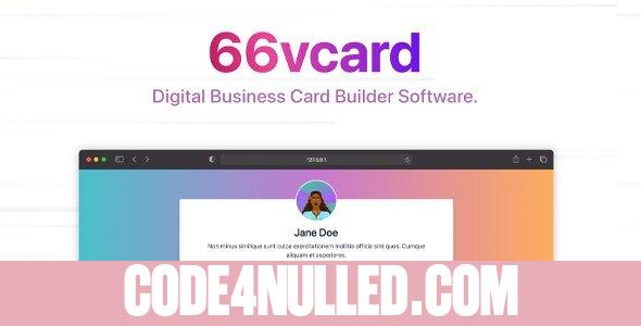 66vcard v9.0.0 - Digital Business Card Builder (SAAS) - nulled