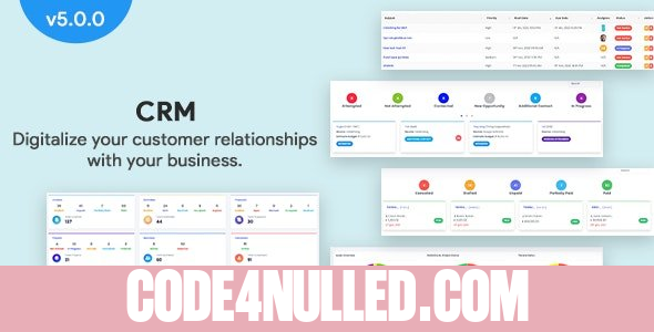 CRM v5.0.0 - Laravel CRM with Project Management, Tasks, Leads, Invoices, Estimates and Goals