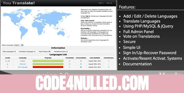 You Translate! Website Translation System
