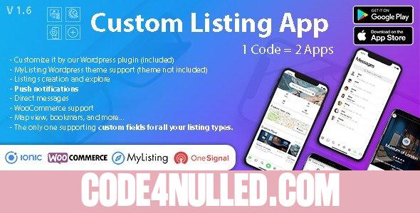 Custom Listing App v1.6.2 - Directory Android and iOS mobile app with Ionic 5 for MyListing ListingPro