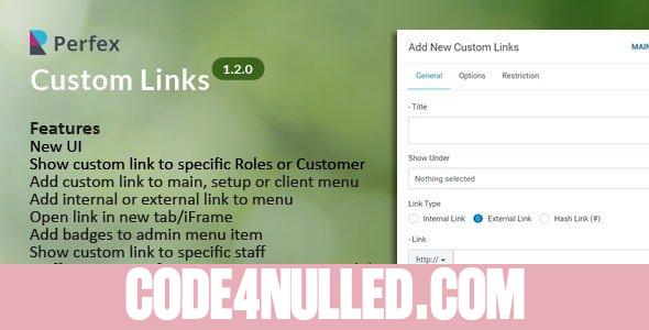 Custom Links for Perfex CRM v1.2.0