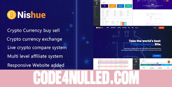 Nishue v1.9 - CryptoCurrency Buy Sell Exchange and Lending with MLM System | Live Crypto Compare