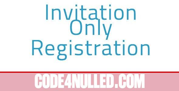 Invitation Only Registration v1.4 - WordPress Plugin