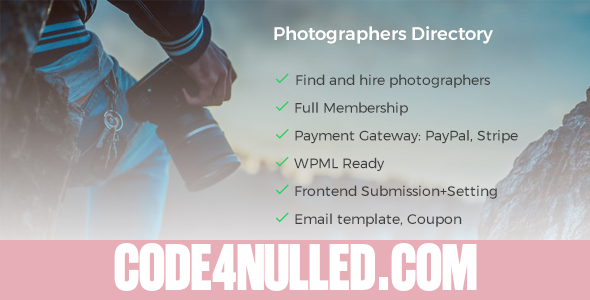 Photographer Directory v1.0.5 - WordPress Plugin