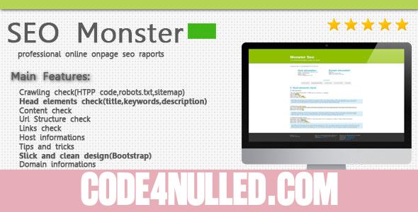 SeoMonster - OnPage SEO Raporting Script