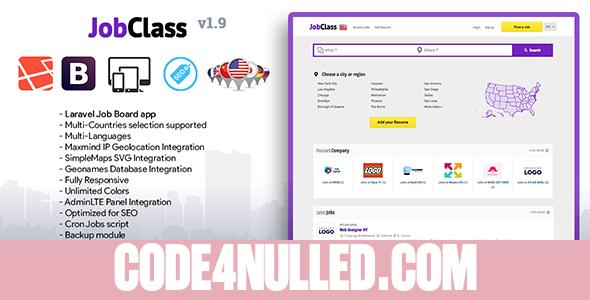 JobClass v1.9 - Geolocalized Job Board Script