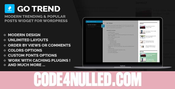 Go trend v1.4 - Wordpress popular posts widget