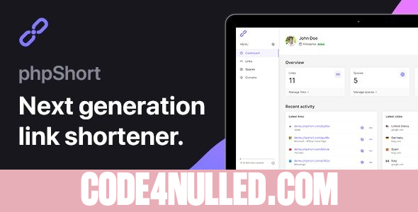 phpShort v47 - URL Shortener Platform - nulled