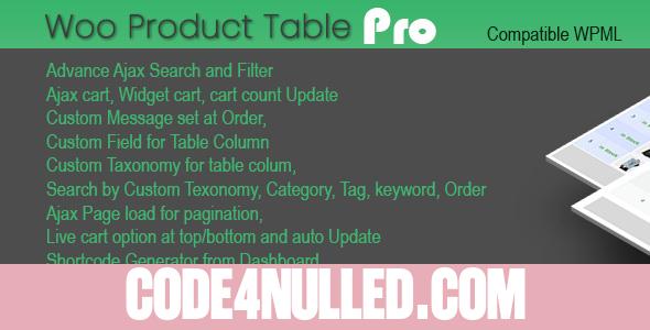 Woo Products Table Pro v3.9