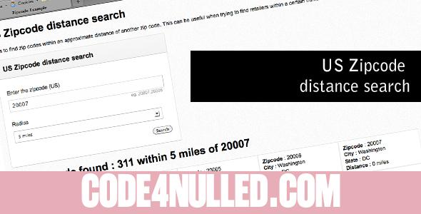 US Zipcode distance search