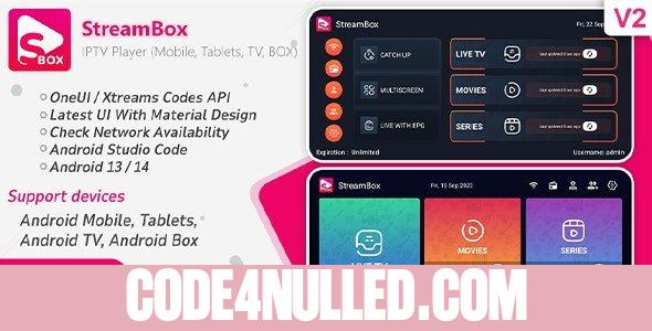 StreamBox v2.3 - IPTV Player (Android Mobile, Tablets, TV, BOX, Chrome Book)