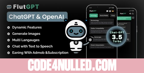 FlutGpt v2.4 - ChatGPT Flutter Full Application