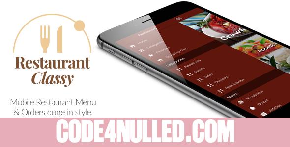 Restaurant Ionic Classy- Full Application with Firebase backend