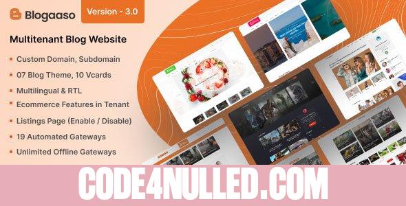 Blogaaso v3.0 - Blog Website SAAS (Multitenancy) - nulled